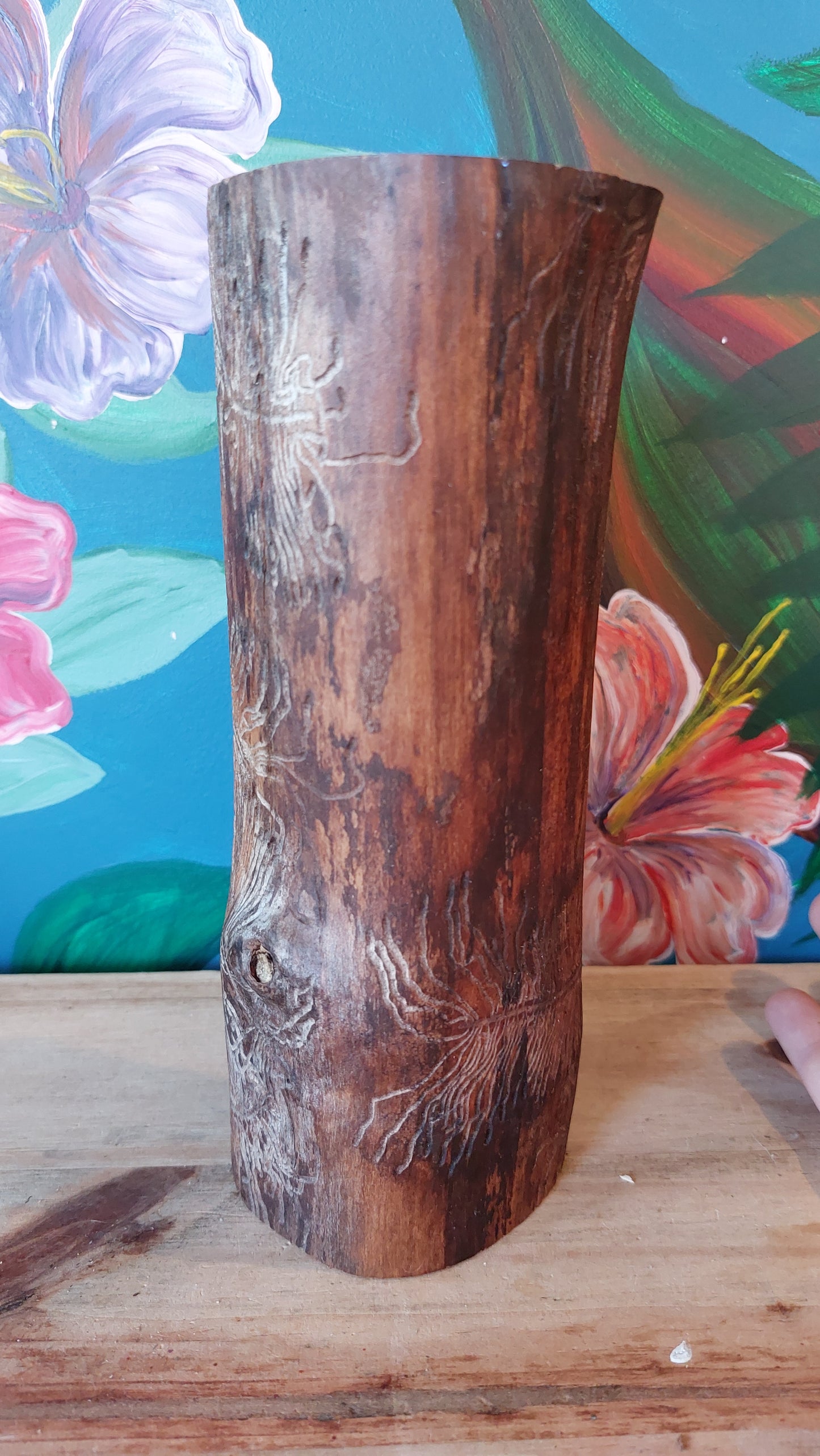 Poppy Design pyrography Woodcut (p1)