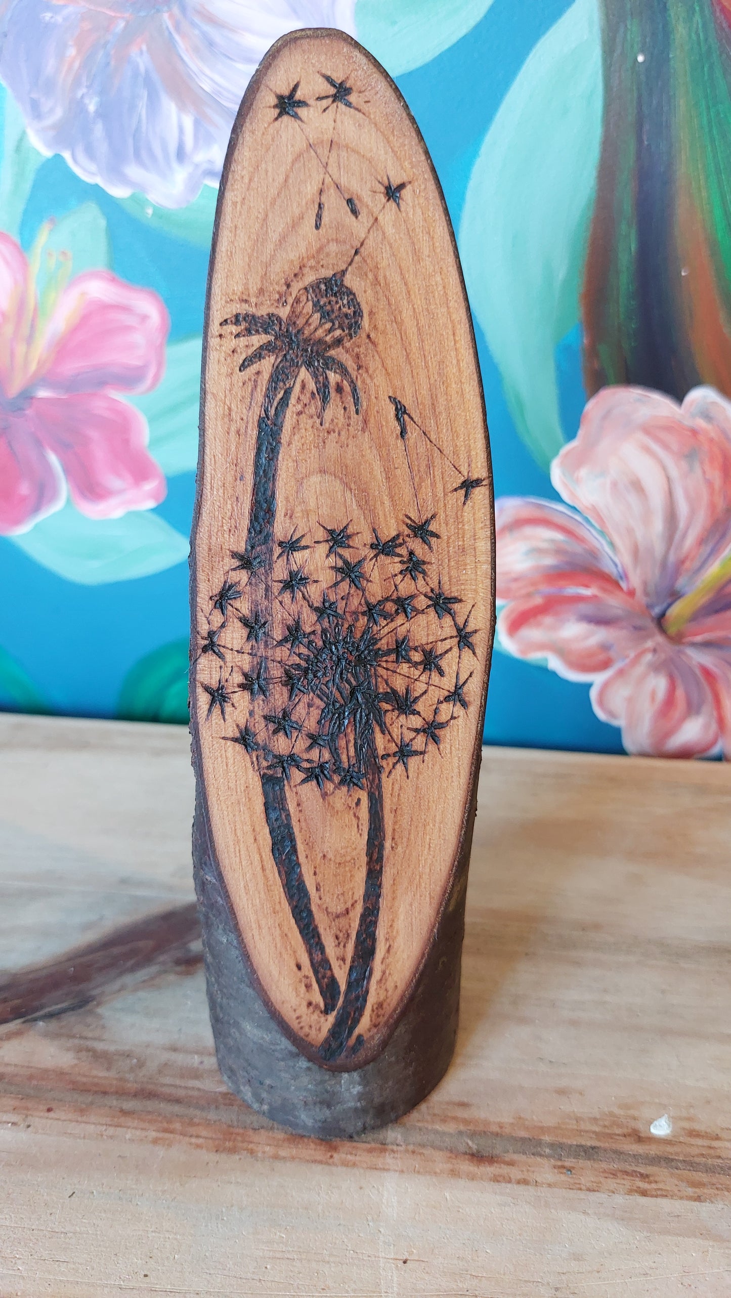 Dandelion Pyrography Woodcut (D4)